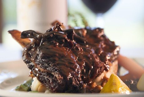 beef ribs with craft wine