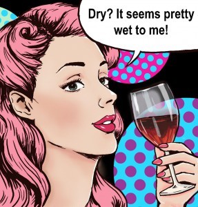 Pop Art girl with the glass of wine with speech bubble.