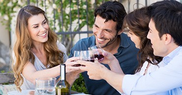 People Enjoying Wine