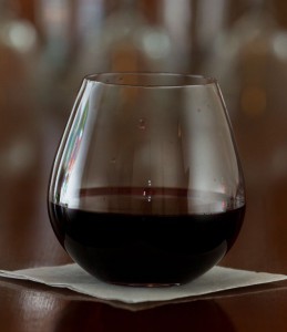 stemless wine glass